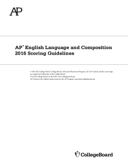 AP English Language and Composition Exam Scoring Guidelines