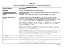 Mathematics Grade 4-Instructional Review Task
