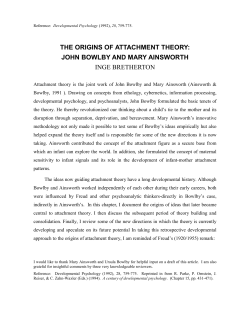The Origins of Attachment Theory