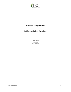 Product Comparisons Salt Remediation Chemistry
