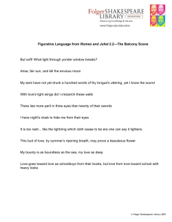 Figurative Language from Romeo and Juliet, Balcony Scene