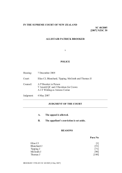 Brooker v Police - Courts of New Zealand
