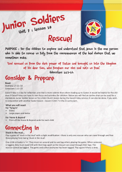 Lesson 10 - Rescue - The Salvation Army