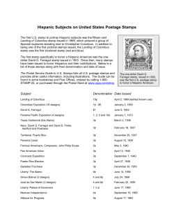 Hispanic Subjects on United States Postage Stamps