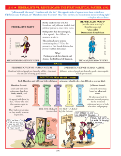 13-4 federalists vs. republicans: the first political