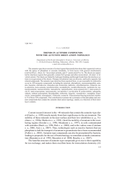 Current research interest in the ~40 minerals that contain the