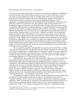 David McLellan, Marxism after Marx: An Introduction Given the title