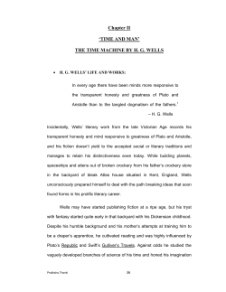 Chapter II `TIME AND MAN` THE TIME MACHINE BY H. G. WELLS