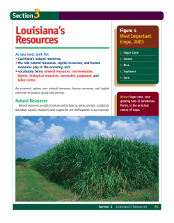 Louisiana`s Resources Louisiana`s Resources