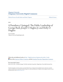 A Presidency Upstaged: The Public Leadership of George Bush