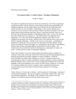 Government Failure vs. Market Failure: Principles of Regulation