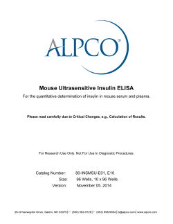 Mouse Ultrasensitive Insulin ELISA