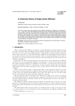 A molecular theory of large