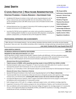 CEO | Healthcare - The Emphatic Resume