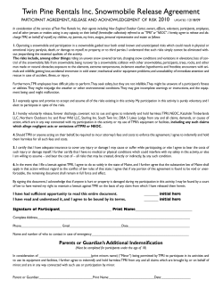 2010 Snow rental forms:2004 Rental Snow forms