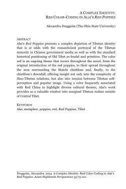 Alai`s Red Poppies presents a complex depiction of Tibetan identity