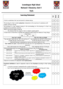 Fuels Summary File - Lesmahagow High School