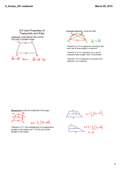 85 Use Properties of Trapezoids and Kites