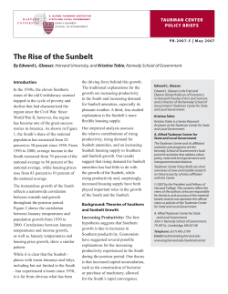 The Rise of the Sunbelt - Harvard Kennedy School