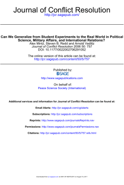 Can We Generalize from Student Experiments to the Real World in