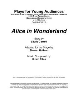 Alice in Wonderland - Plays for Young Audiences