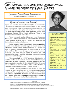She sat on bus and was arrested&hellip; 9 months before Rosa Parks