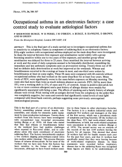 Occupational asthma in an electronics factory: a case