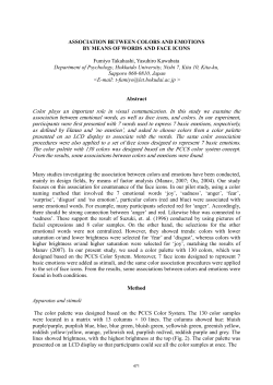 ASSOCIATION BETWEEN COLORS AND EMOTIONS BY MEANS