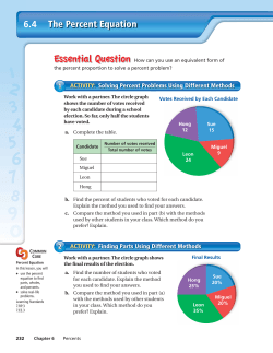 The Percent Equation 6.4