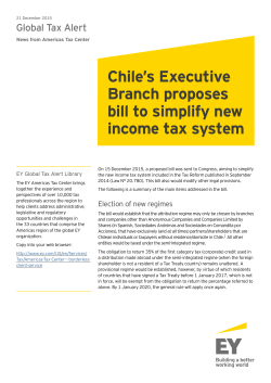 Chile`s Executive Branch proposes bill to simplify new income