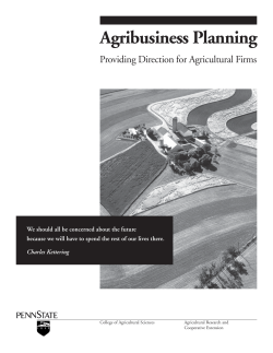 Agribusiness planning - Penn State Extension