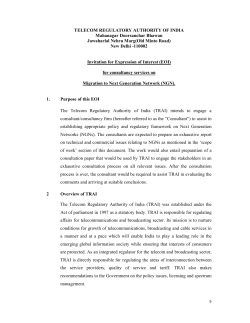 infndiv11 - Telecom Regulatory Authority of India