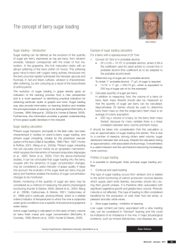 The concept of berry sugar loading