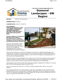 Seasonal Landscaper - SW Region