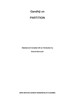 Gandhi On Partition