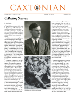 Collecting Sassoon