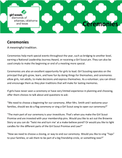 Ceremonies - Girl Scouts Diamonds