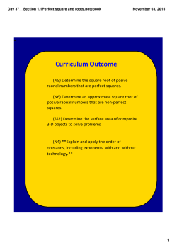 Day 37__Section 1.1Perfect square and roots.notebook