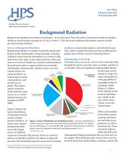 Background Radiation Fact Sheet