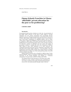 Omega Schools Franchise in Ghana