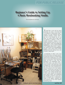 Beginner`s Guide to Setting Up A Basic Beadmaking Studio