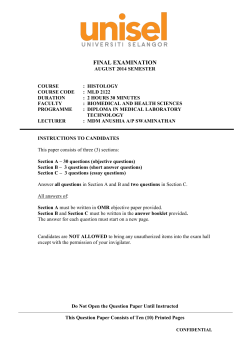 Exam Paper : MLD 2122 Session 4/2014/34