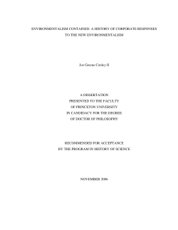 Environmentalism Contained - The Center for Regulatory