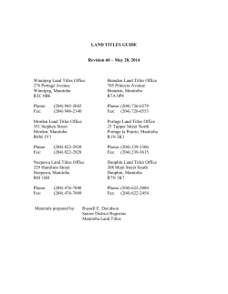 Land Titles Guide - The Property Registry