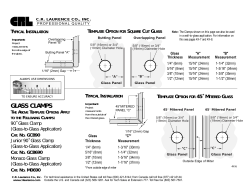 4X - 1-14 Glass Clamps