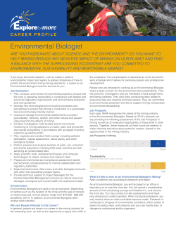 Environmental Biologist - Mining Industry Human Resources Council