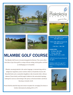 MLAMBE GOLF COURSE