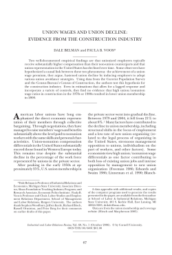 UNiON Wages aNd UNiON deCliNe