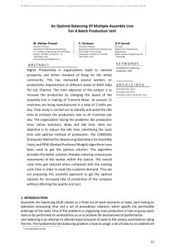 An Optimal Balancing Of Multiple Assembly Line
