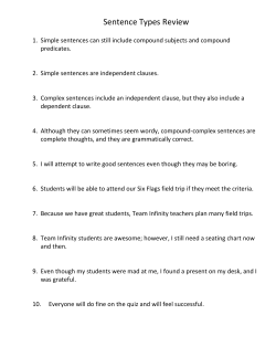 Sentence Types Review